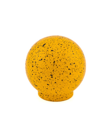 Pomo de mueble en madera de haya amarillo y negro Mezcla