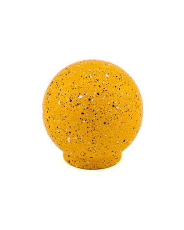 Pomo de mueble en madera de haya amarillo negro y blanco Mezcla