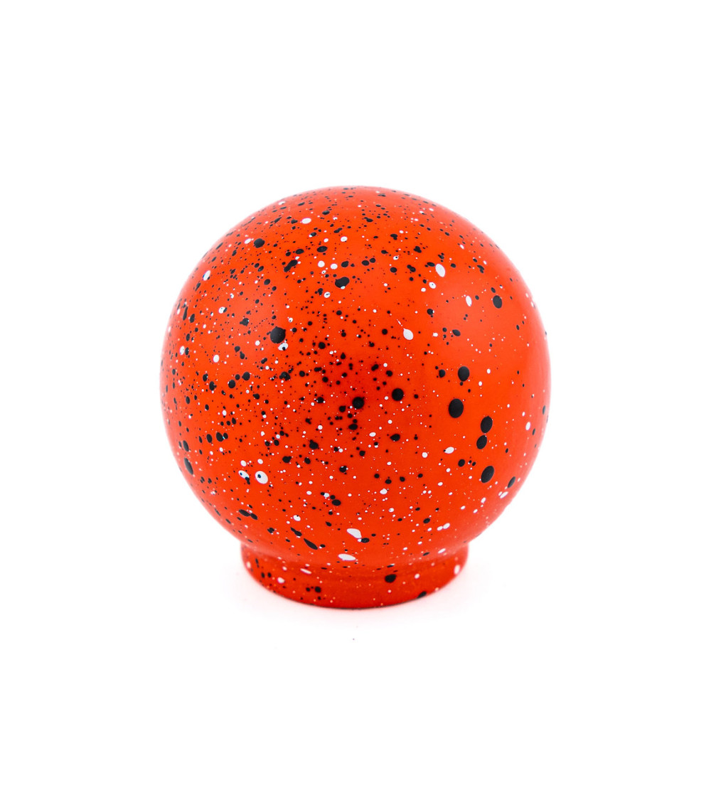 Pomo de mueble en madera de haya rojo negro y blanco Mezcla