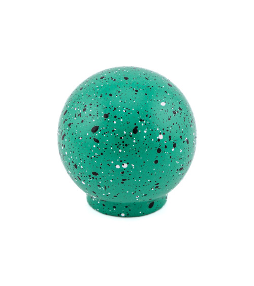 Pomo de mueble de madera de haya verde negro y blanco Mezcla