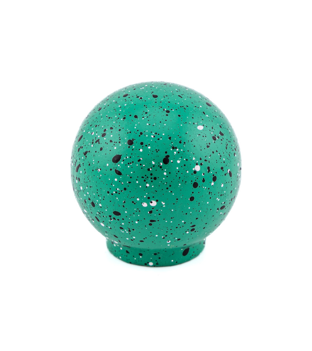 Pomo de mueble de madera de haya verde negro y blanco Mezcla