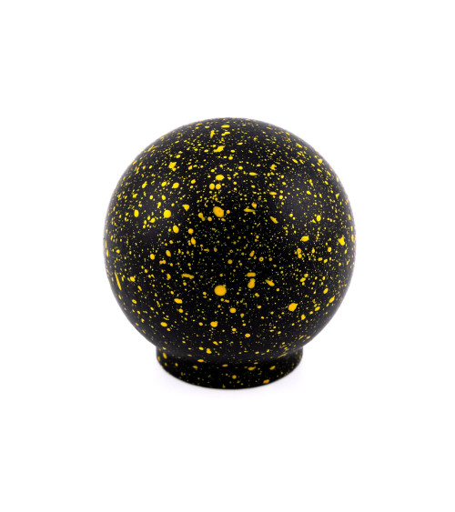 Tirador de mueble en madera de haya negro y limón Mélange