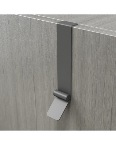 Tirador de mueble antracita/antracita TORN fijado en un mueble