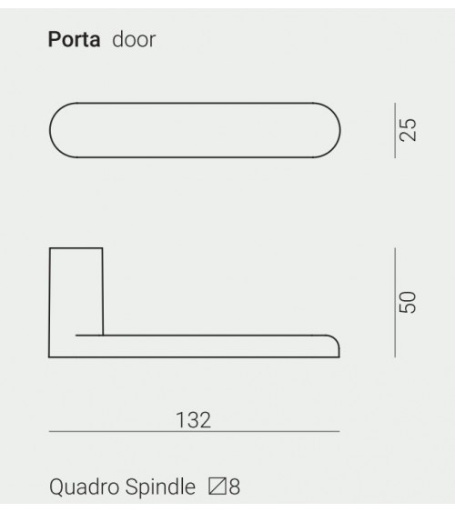 Manilla de puerta blanca sin placa VERUM Pure, diseño minimalista 2022 - manilla de diseño