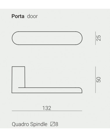 Manilla de puerta blanca sin placa VERUM Pure, diseño minimalista 2022 - manilla de diseño