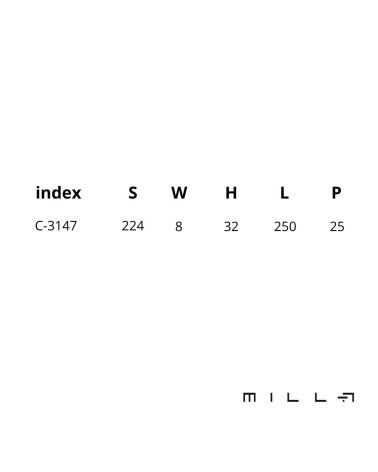 Tirador de mueble LEFT FIELD con dimensiones