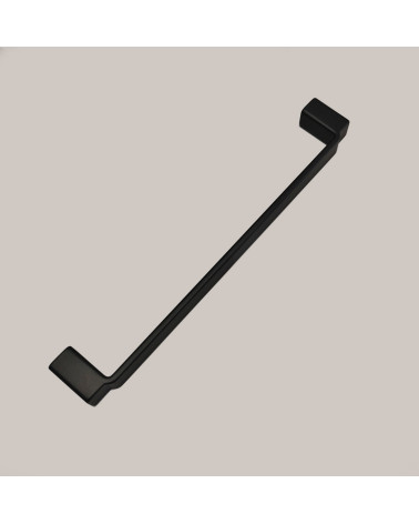 Tirador de mueble negro mate AMARO tirador de diseño vista de perfil