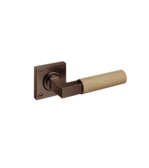 Palanca de puerta de madera Bauhaus - roble