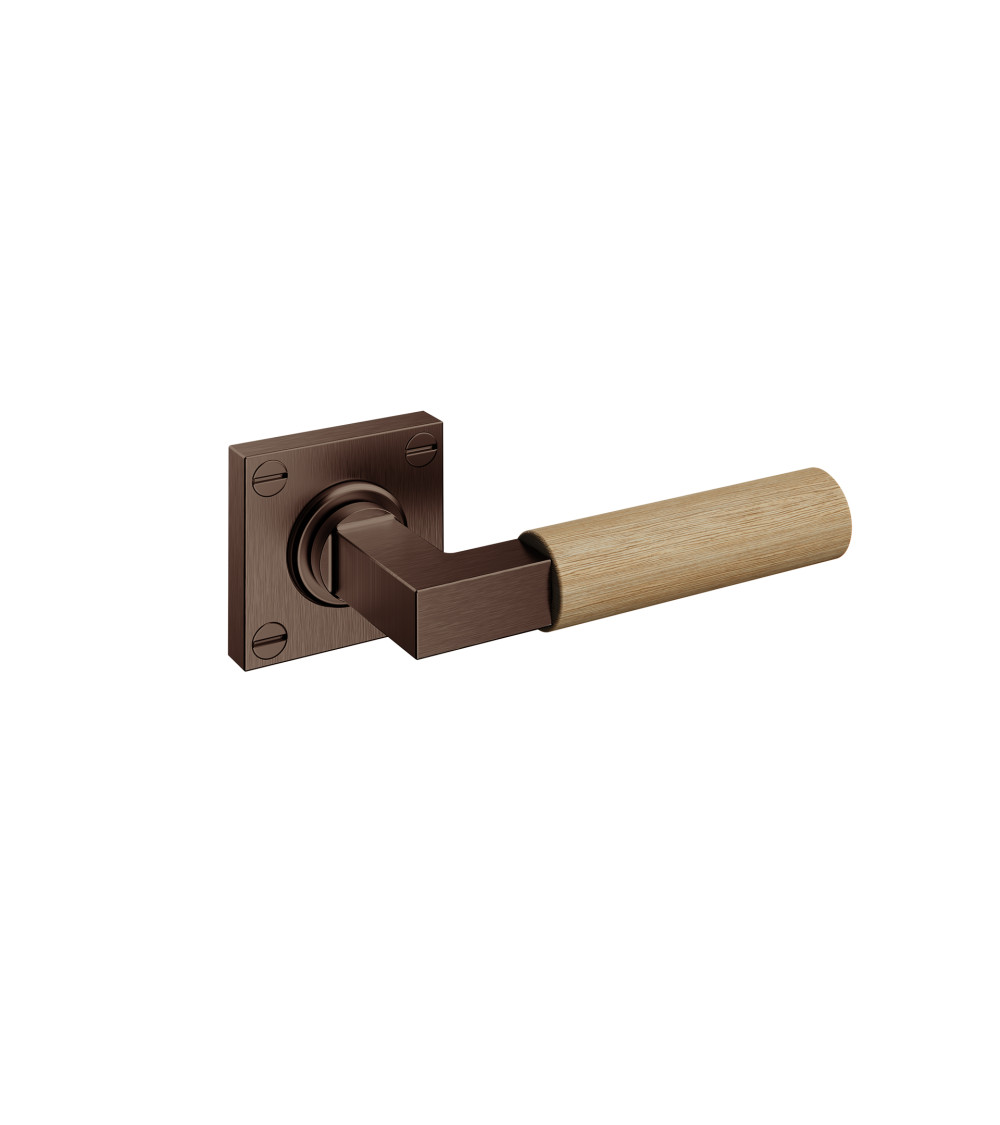 Palanca de puerta de madera Bauhaus - roble