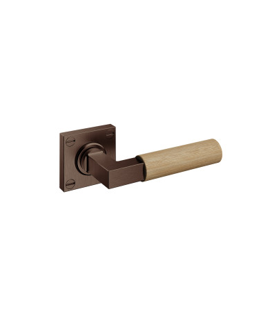 Palanca de puerta de madera Bauhaus - roble