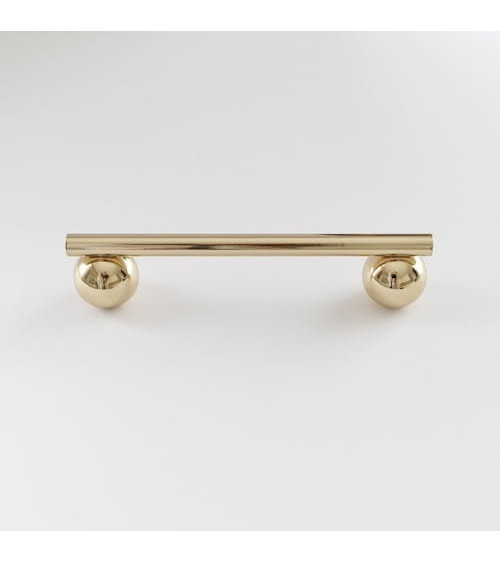 Tirador de mueble en latón brillante modelo 04