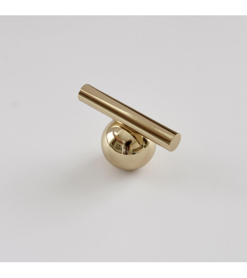 Botón de mueble de latón cromado brillante modelo 04