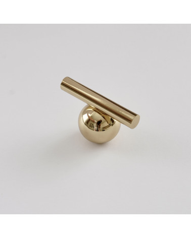 Botón de mueble de latón brillante modelo 04
