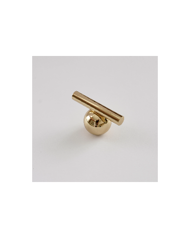 Botón de mueble de latón brillante modelo 04
