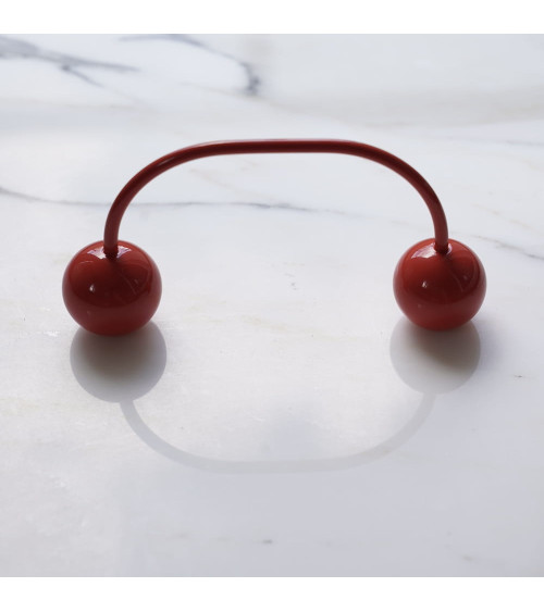 Tiradores de mueble de latón 10 ROJO