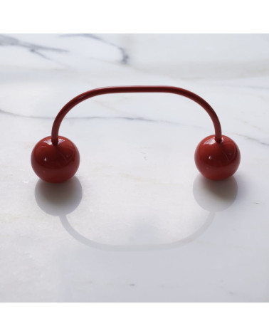 Tiradores de mueble de latón 10 ROJO