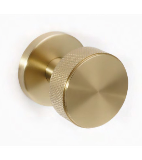 Botón de puerta de rellano en acero inoxidable dorado satinado PVD para uso intensivo - modelo Cers