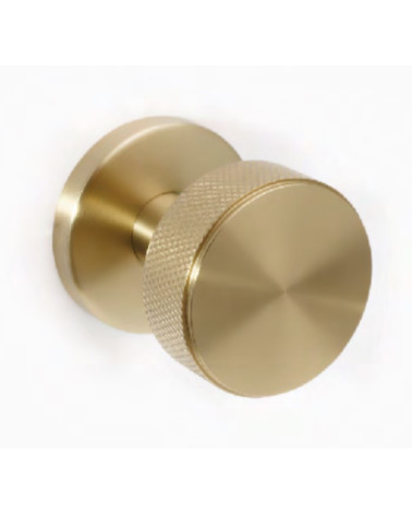 Botón de puerta de rellano en acero inoxidable dorado satinado PVD para uso intensivo - modelo Cers