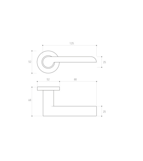 Tirador de puerta Panamera ignífuga en acero inoxidable
