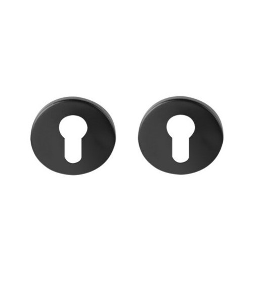 Roseta de puerta llave de bombín para Formani Basics negra