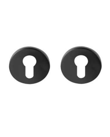 Roseta de puerta llave de bombín para Formani Basics negra