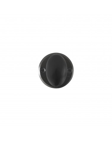 Botón de puerta negro de hierro 1018 - placa redonda - tirador de diseño