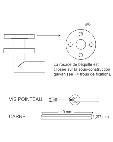 Tirador de puerta ALTESSE de inox 304 reciclado