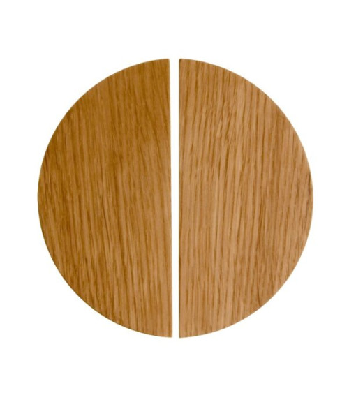 Tirador de mueble semicircular de madera