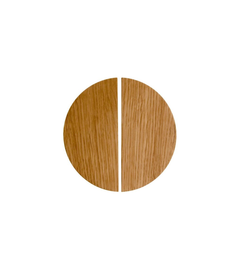 Tirador de mueble semicircular de madera