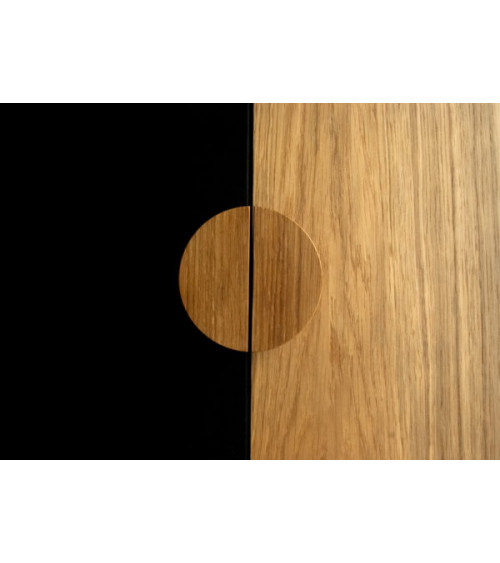 Tirador de mueble semicircular de madera