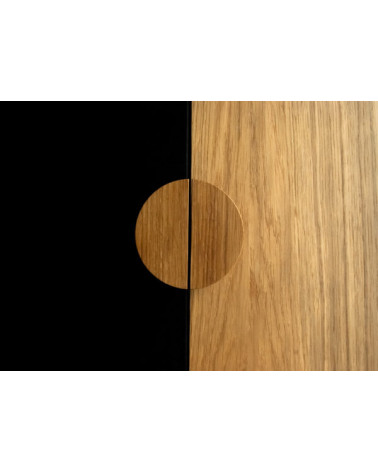 Tirador de mueble semicircular de madera