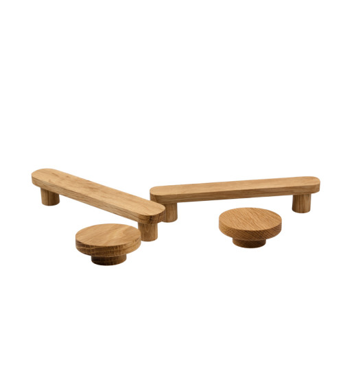 Tirador de mueble Basic alargado de madera