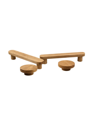 Tirador de mueble Basic alargado de madera