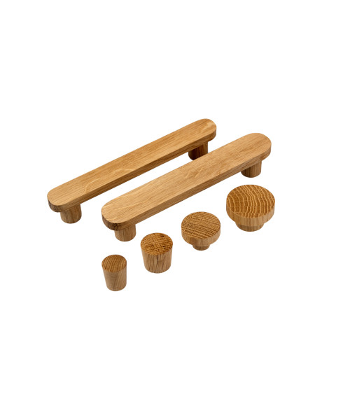 Tirador de mueble Basic alargado de madera