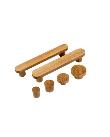 Tirador de mueble Basic alargado de madera