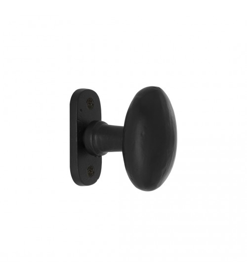Botón de puerta negro de hierro 1020 - tirador de diseño