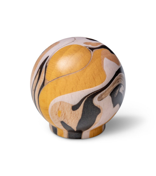 Botón de mueble de madera de haya amarillo