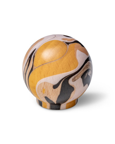 Botón de mueble de madera de haya amarillo
