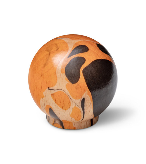 Botón de mueble de madera de haya naranja