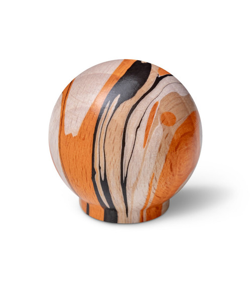 Botón de mueble de madera de haya naranja