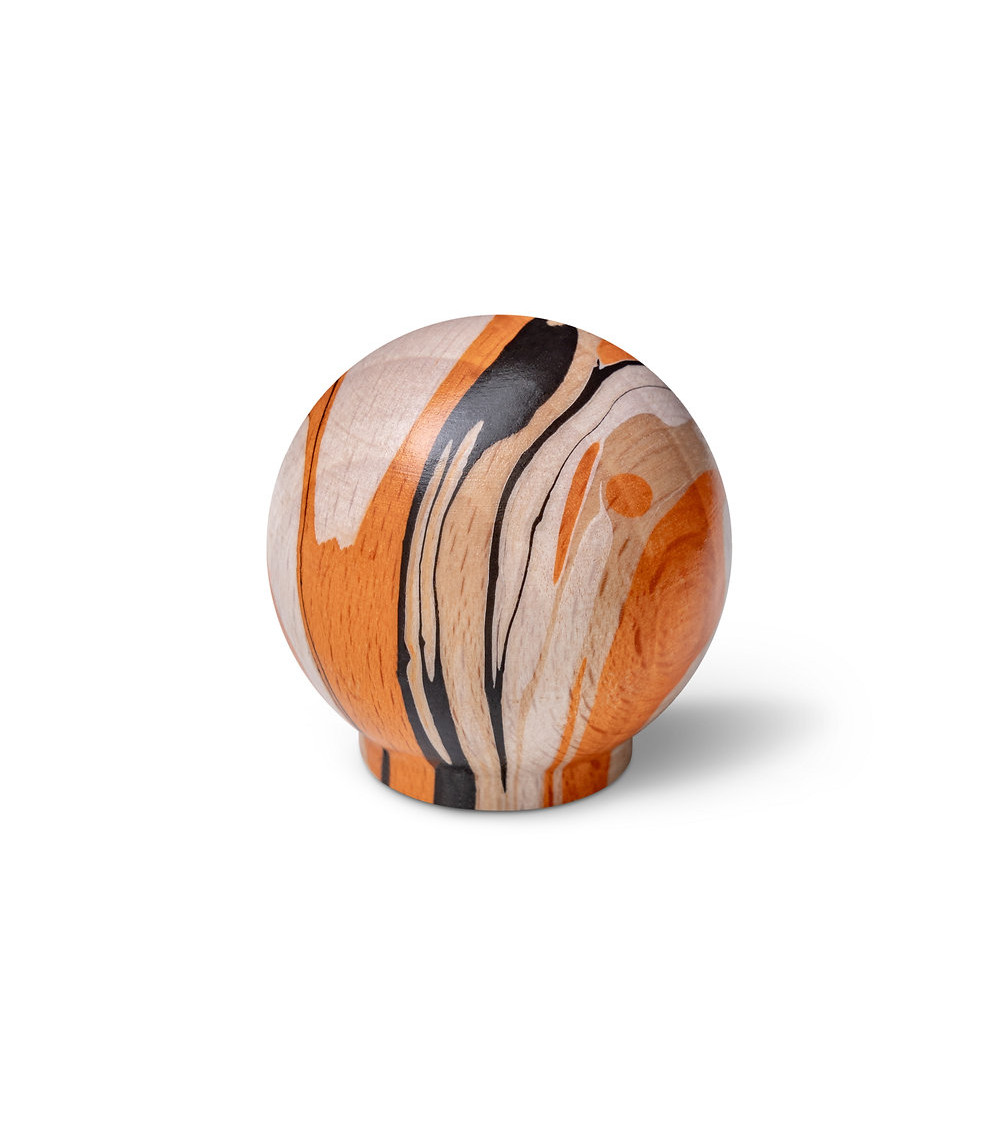 Botón de mueble de madera de haya naranja