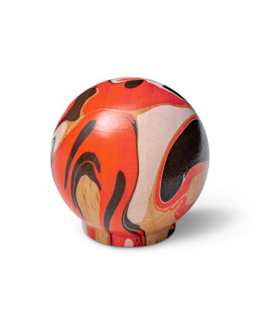 Botón de mueble de madera de haya rojo cereza