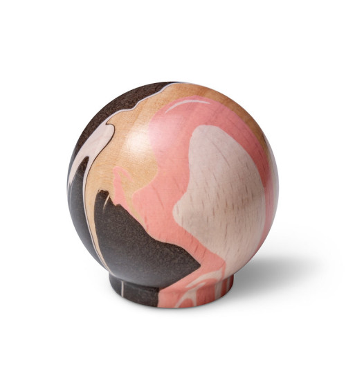 Botón de mueble de madera de haya rosa