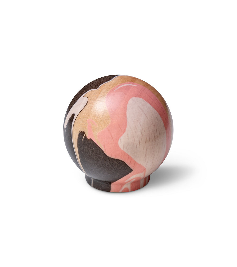 Botón de mueble de madera de haya rosa