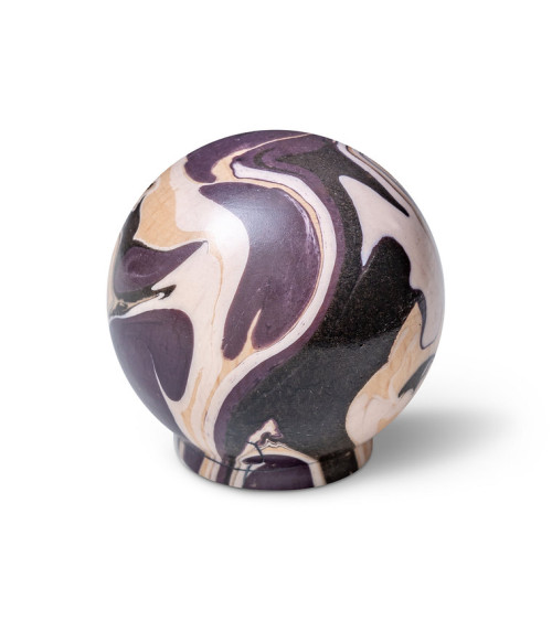 Botón de mueble de madera de haya berenjena