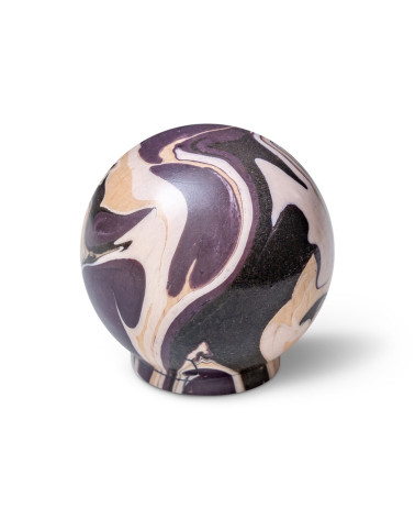 Botón de mueble de madera de haya berenjena