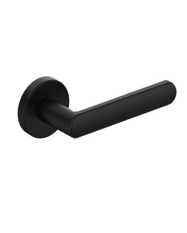 Maneta de puerta ICONE redonda negra mate