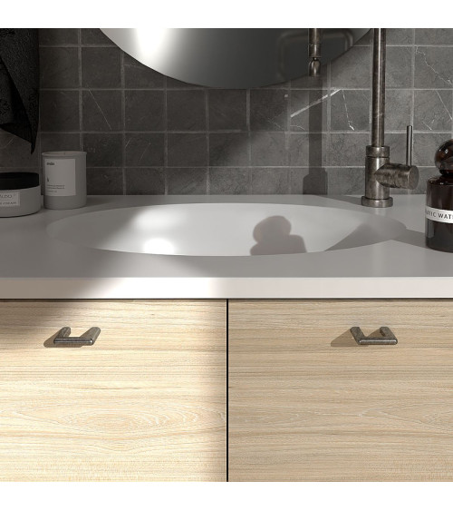Tirador de mueble plata envejecida NOX tirador de diseño