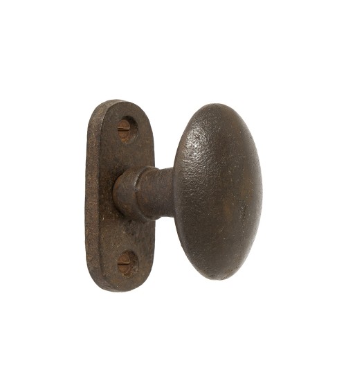 Botón de puerta oxidado de hierro 1018 - manija de diseño