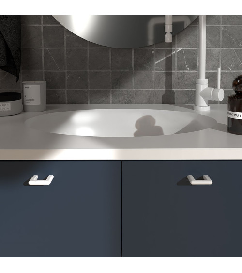Tirador de mueble blanco brillante NOX tirador de diseño